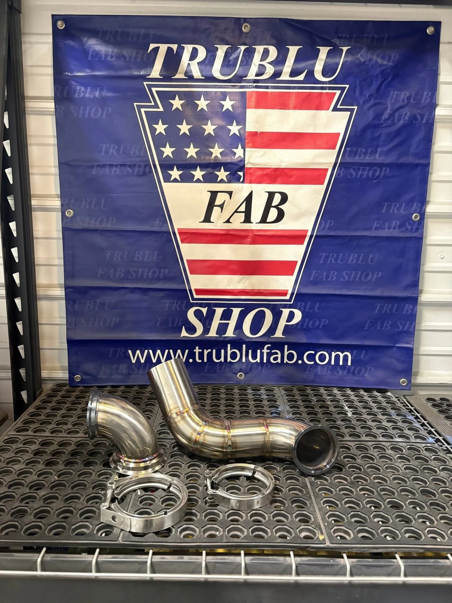 08 - 10 6.4 powerstroke hood stack kit - TRUBLU FAB SHOP