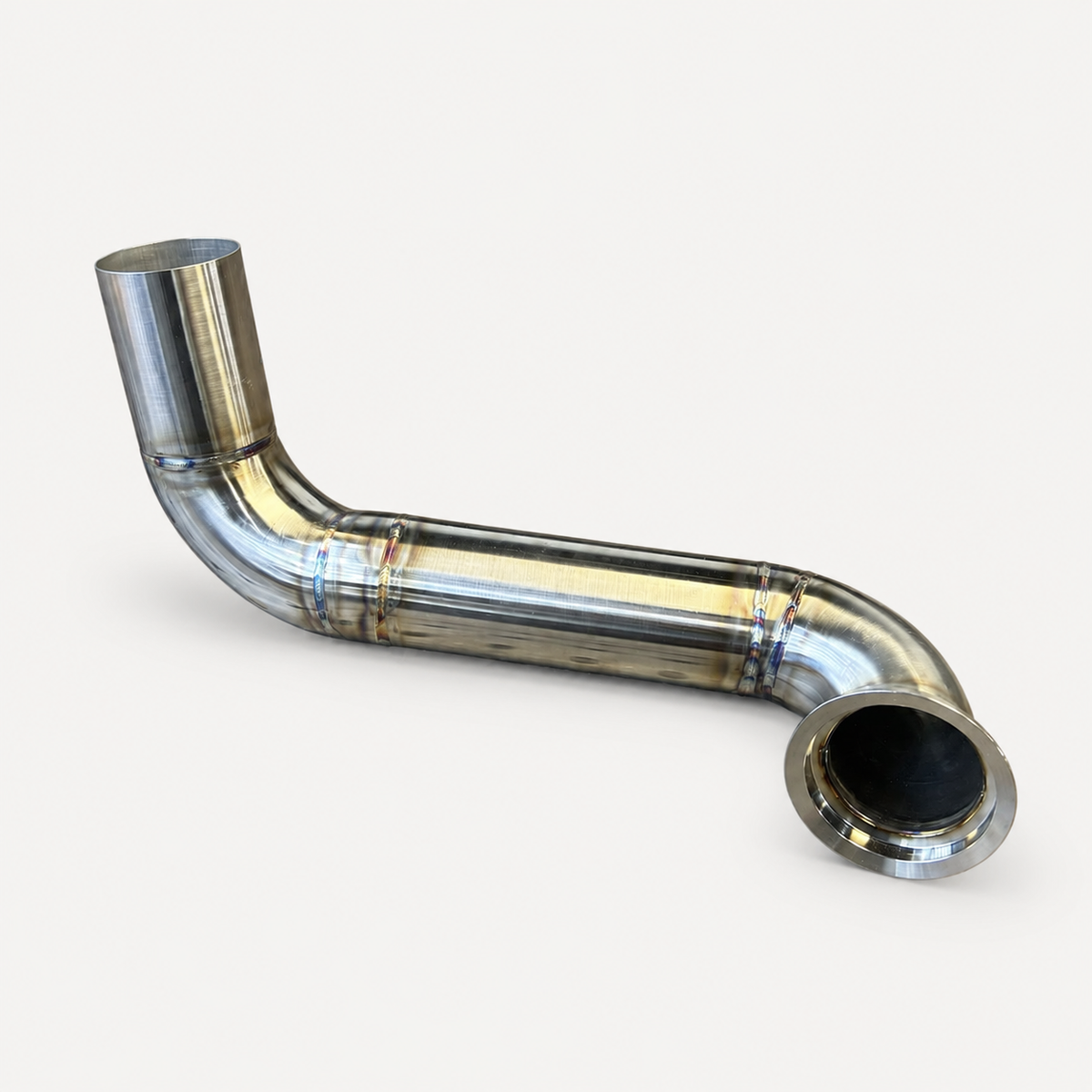 6.0 Powerstroke stainless steel hood stack pipe with V-band connection