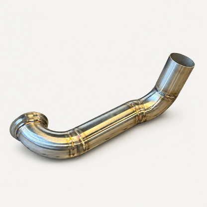 TIG-welded 6.0 Powerstroke hood stack pipe opposite-side view
