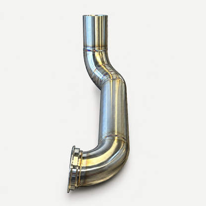 TIG-welded 7.3 Powerstroke hood stack pipe opposite-side view