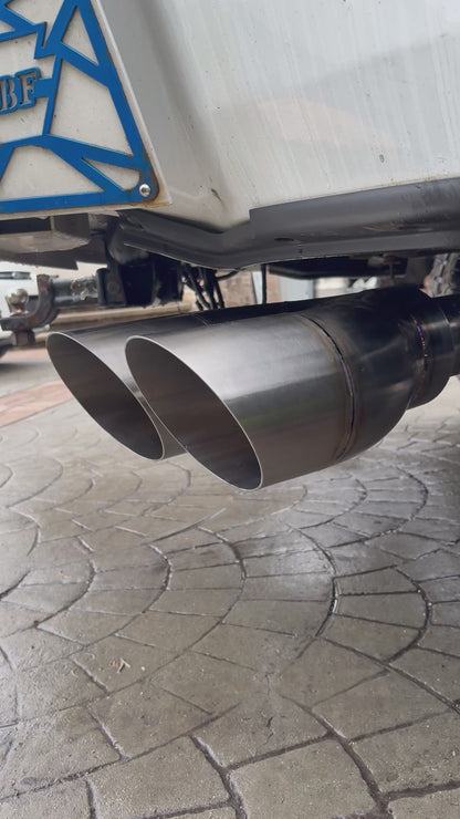 Stainless Steel Dual Mitre Exhaust Tip
